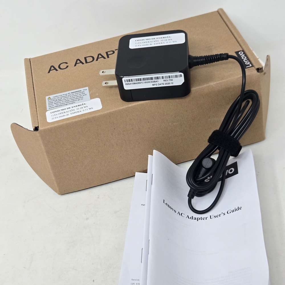 Lenovo 45W AC Wall Adapter Charger GX20K11838 ADL45WCC 20V 2.25A Round Tip Black